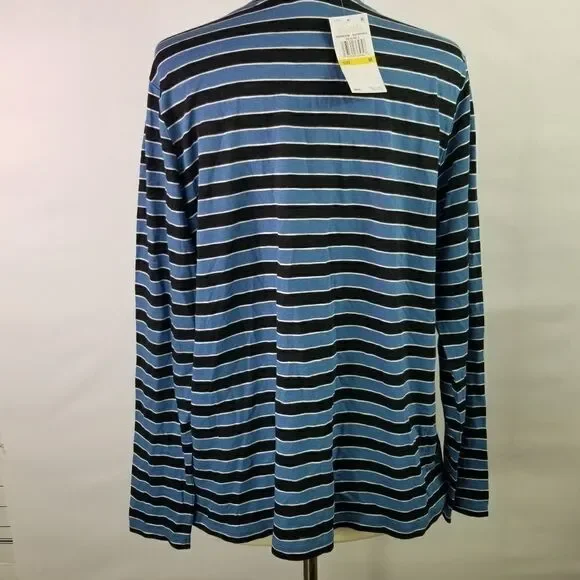 Michael Kors Long Sleeve Striped Top. Size M - Picture 6 of 10